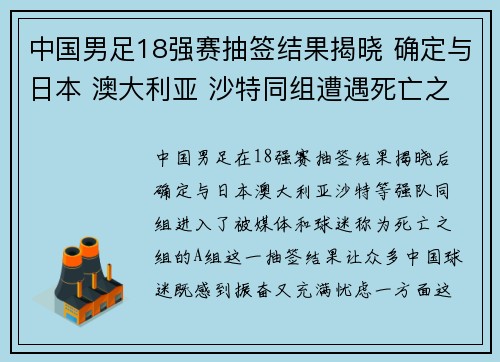 中国男足18强赛抽签结果揭晓 确定与日本 澳大利亚 沙特同组遭遇死亡之组